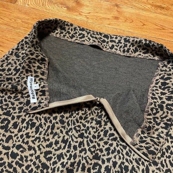 EUC Reformation  Suzie Skirt Size 8 Color Cheetah Print - Picture 4 of 4